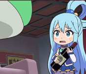 aqua facing a giant toad